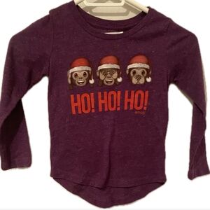 Emoji Kids Purple Long Sleeve Tee